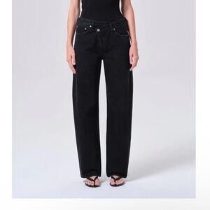 AGOLDE Arc Criss Cross Jeans - Black/Grey - Size 25